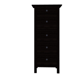 现代实木边柜su模型