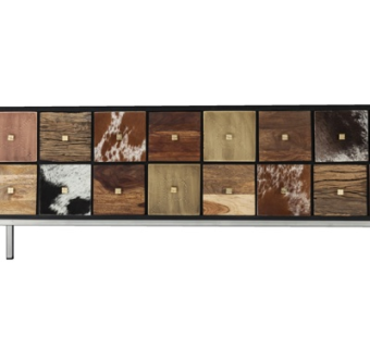 现代实木边柜斗柜su模型