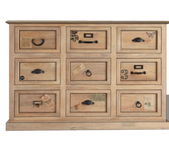 北欧实木边柜su模型