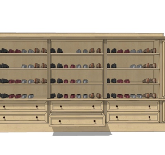 现代商场鞋架su模型