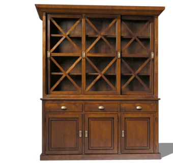 美式实木酒柜su模型