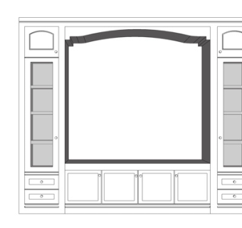 简欧实木边柜su模型