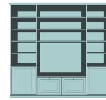 简欧实木边柜su模型