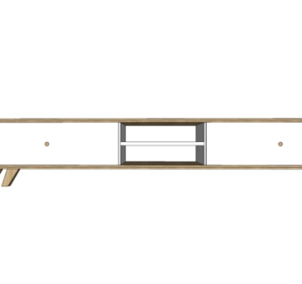 北欧实木电视柜su模型