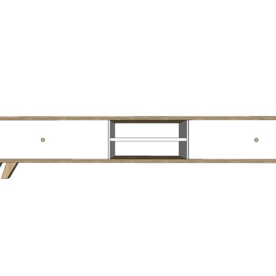 北欧实木电视柜su模型