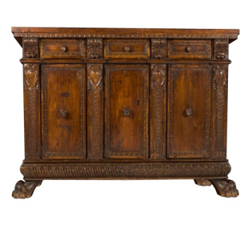 欧式古典实木边柜su模型