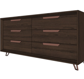 现代实木边柜su模型