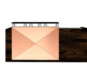 现代实木端景台su模型