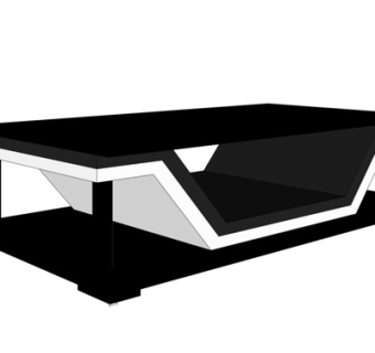 现代实木茶几su模型