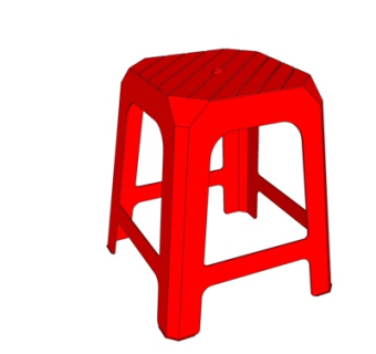 现代凳子su模型