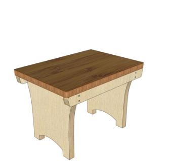 北欧凳子su模型