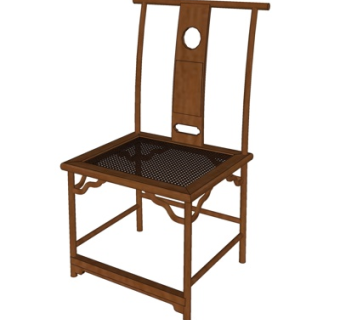 新中式单椅su模型