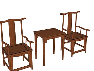 新中式<em>休闲</em>桌椅su模型