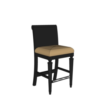 简欧单椅su模型