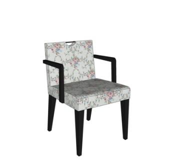 美式单椅su模型