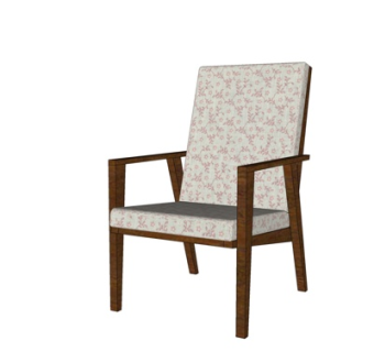 美式单椅su模型