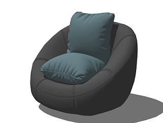 现代懒人沙发su模型