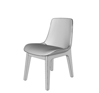 现代单椅su模型