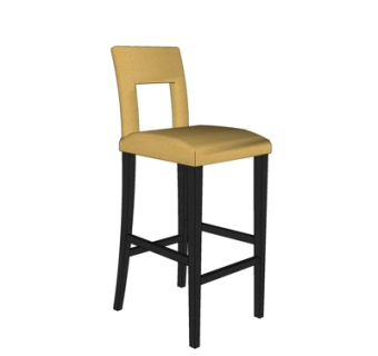 现代吧台椅su模型