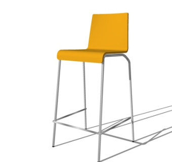 现代吧台椅su模型