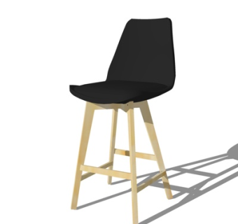 现代吧台椅su模型