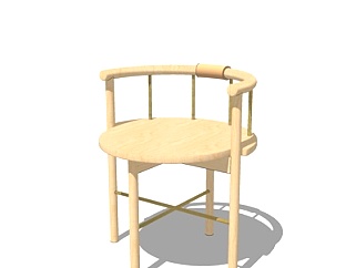 北欧单椅su模型