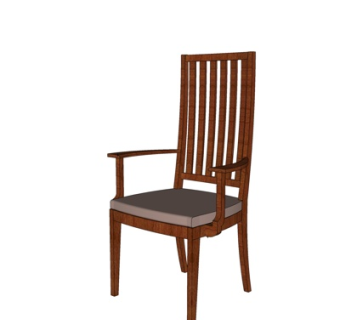 美式单椅su模型