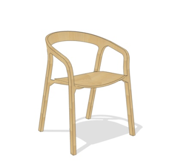 现代单椅su模型