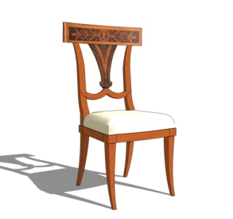美式单椅su模型