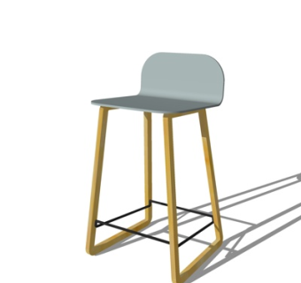 北欧单椅su模型