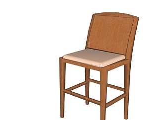 美式单椅su模型
