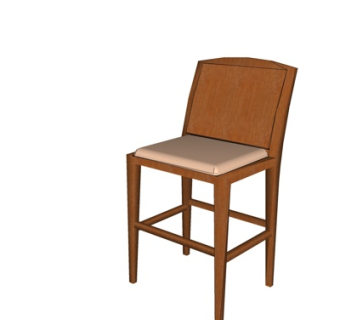 美式单椅su模型