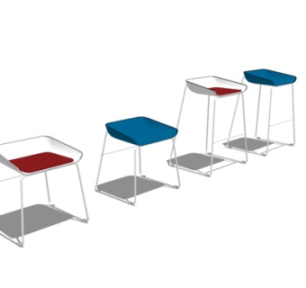 现代凳子su模型