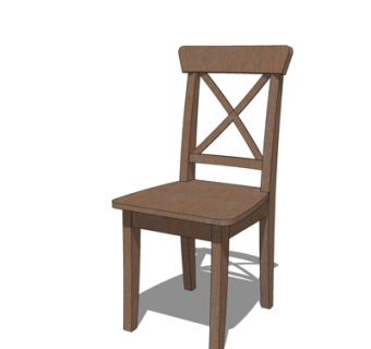 美式单椅su模型