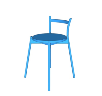 现代单椅su模型