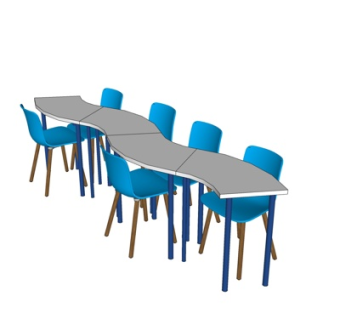 现代书桌su模型