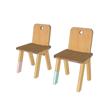 北欧单椅su模型