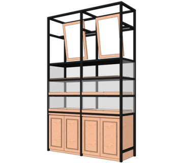 简欧实木装饰柜su模型