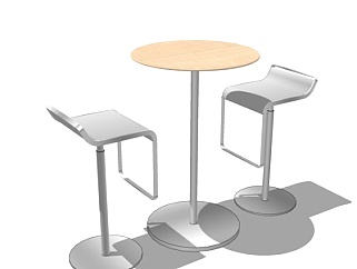 现代<em>铁艺</em>休闲桌椅su模型