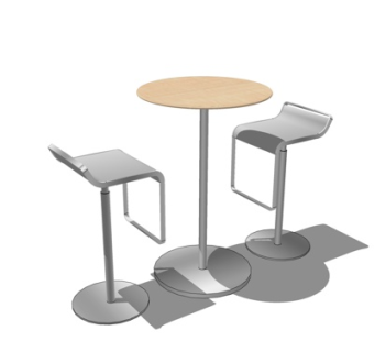 现代铁艺休闲桌椅su模型