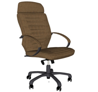 现代布艺办公椅su模型