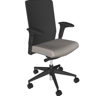 现代布艺办公椅su模型