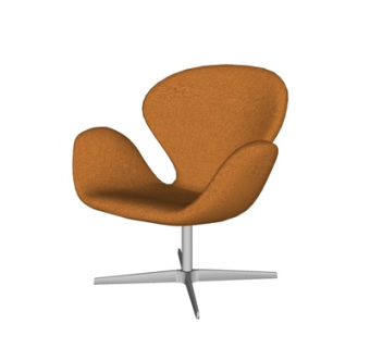 现代布艺休闲椅su模型