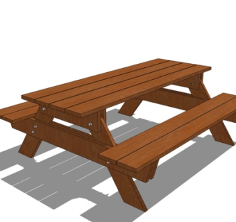 现代实木休闲桌椅su模型