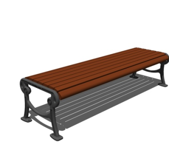 现代实木户外椅su模型