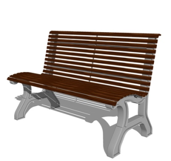 现代实木户外椅su模型