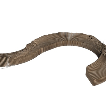 现代实木户外椅su模型