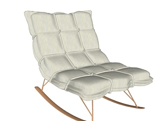 现代布艺躺椅su模型