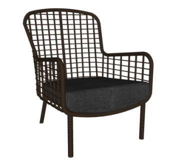 现代布艺单椅su模型