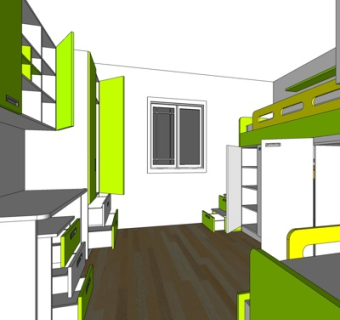 现代学校宿舍su模型